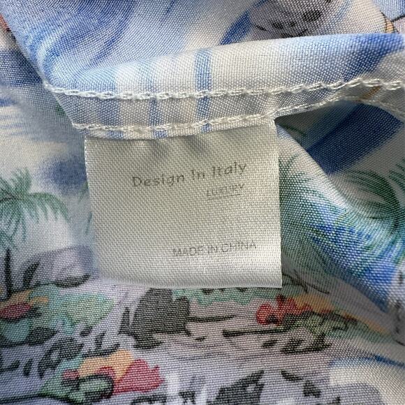 Design in Italy, Hawaiian Style Men's Shirt, Multi Color Size Small Dry Clean - Picture 6 of 8